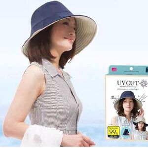 Japan two sided Stylish Navy and Beige Women's Sun Hat